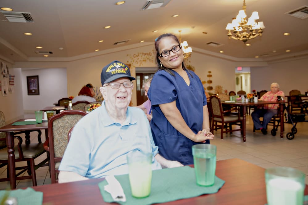 Cafeteria at Assisted Living Community in Springdale