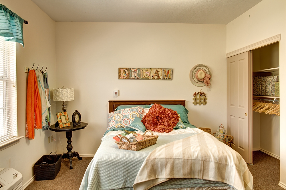 Bedroom Unit at The Pointe at Cedar Park Assisted Living Community in Cedar Park, TX