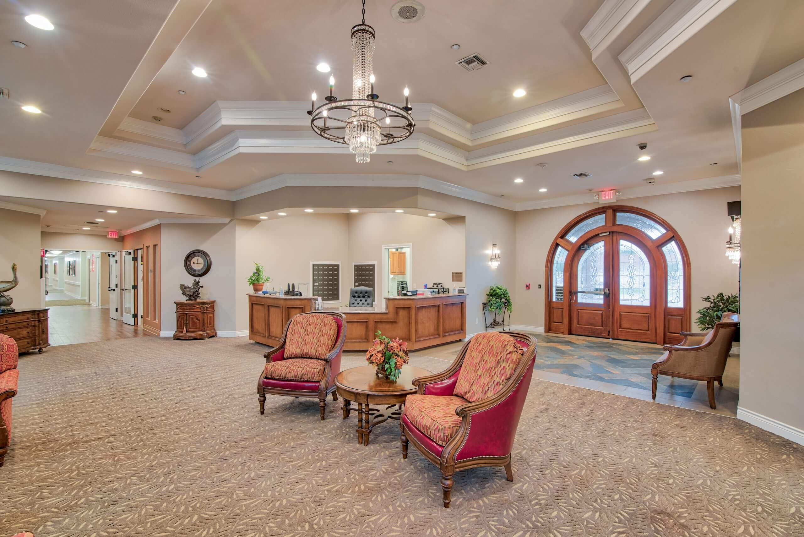 Lounge area at Pelican Bay Assisted Living and memory care community in Beaumont, TX